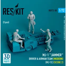 Reskit Rsf72-0030 1/72 Mj1 Jammer Driver Airman Team Modern Mj1c Scene 2 3 Pcs 3d Printed