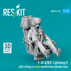 Reskit Rsf72-0112 1/72 F-35a/B/C Lightning Ii Pilot Sitting In A Late Modification Ejection Seat