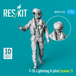 Reskit Rsf72-0123 1/72 F-35 Lightning Ii Pilot Scene 1 3d Printed