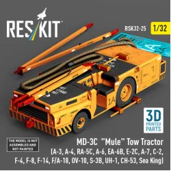 Reskit Rsk32-0025 1/32 Md 3t Mule Tow Tractor A3 A4 Ra5c A6 Ea6b E2c A7 C2 F4 F8 F14 Fa18 Ov10 S3b Uh1 Ch53 Sea King 3d Printed Model Kit