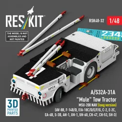 Reskit Rsk48-0032 1/48 A/S32a-31a Mule Tow Tractor Msu-200 Nav Long Version