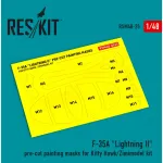 Reskit Rsm48-0025 1/48 F-35a Lightning 2 Pre-cut Painting Masks For Kitty Hawk/Zimimodel Kit