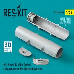 Reskit Rsu32-0104 1/32 Bae Hawk T2 100 Series Exhaust Nozzle For Kinetic Revell Kit