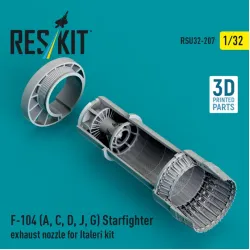 Reskit Rsu32-0207 1/32 F-104 A C D J G Starfighter Exhaust Nozzle For Italeri Kit 3d Printed