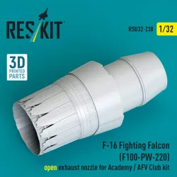 Reskit Rsu32-0238 1/32 F-16 Fighting Falcon F100-pw-220 Open Exhaust Nozzle For Academy / Afv Club Kit 3d Printed