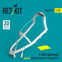 Reskit Rsu32-0267 1/32 F-35b Lightning Ii Opened Canopy Frame For Trumpeter