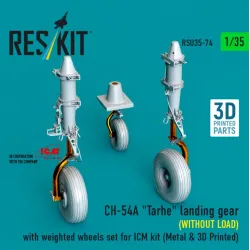 Reskit Rsu35-0074 1/35 Ch-54a Tarhe Landing Gear Without Load With Weighted Wheels Set For Icm Kit Metal 3d Printed