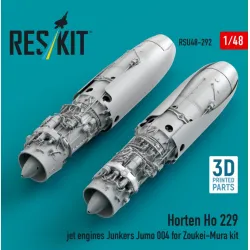 Reskit RSU48-0292 1/48 ​​Horten Ho 229 jet engines Junkers Jumo 004 for Zoukei-Mura kit 3D Printed