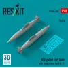 Reskit Rsu48-0438 1/48 600 Gallon Fuel Tanks With Pivot Pylons For Fb-111 2 Pcs 3d Printed