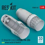 Reskit Rsu48-0453 1/48 F-15 A B C D E J F100-pw-220 Open Exhaust Nozzles For Revell Kit 3d Printed