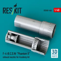 Reskit Rsu48-0466 1/48 F-4 B, C, D, N Phantom Ii Exhaust Nozzles For Academy Kit