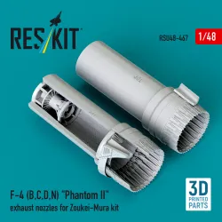 Reskit Rsu48-0467 1/48 F-4 B, C, D, N Phantom Ii Exhaust Nozzles For Zoukei-mura