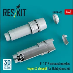 Reskit Rsu48-0472 1/48 F-111f Exhaust Nozzles Open Closed For Hobbyboss Kit 3d Printed