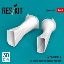 Reskit Rsu48-0477 1/48 F-4 Phantom Ii Air Intake Ducts For Zoukei-mura Kit 3d Printed
