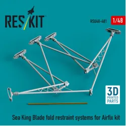 Reskit Rsu48-0481 1/48 Sea King Blade Fold Restraint Systems For Airfix Kit 3d Printed
