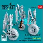 Reskit Rsu48-0496 1/48 A-10 Thunderbolt Ii Landing Gears Early Late With Weighted Wheels Set For Gwh Kit Metal 3d Printed