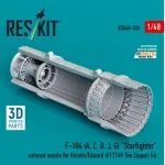 Reskit Rsu48-0505 1/48 F-104 A C D J G Starfighter Exhaust Nozzle For Kinetic/Eduard 11169 The Zipper Kit 3d Printed