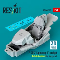 Reskit Rsu48-0515 1/48 F-35c Lightning Ii Cockpit Detailed Edition For Tamiya Kit