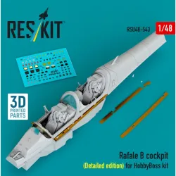 Reskit Rsu48-0543 1/48 Rafale B Cockpit Detailed Edition For Hobbyboss Kit 3d Printed