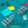 Reskit Rsu48-0549 1/48 Mi-8 Hip Weapon Mounting Frame With Bd3-57krv For Trumpeter Kit Ussr/Ukraine Early 2 Pcs