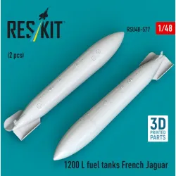 Reskit Rsu48-0577 1/48 1200 L Fuel Tanks French Jaguar 2 Pcs 3d Printed