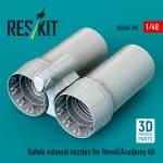 Reskit Rsu48-0595 1/48 Rafale Exhaust Nozzles For Revell/Academy Kit 3d Printed