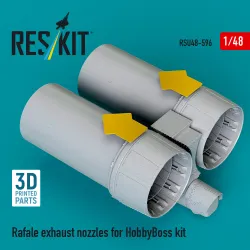 Reskit Rsu48-0596 1/48 Rafale Exhaust Nozzles For Hobbyboss Kit 3d Printed