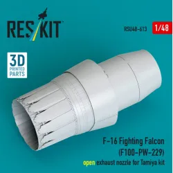 Reskit Rsu48-0613 1/48 F-16 Fighting Falcon F100-pw-229 Open Exhaust Nozzle For Tamiya Kit 3d Printed