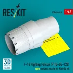 Reskit Rsu48-0616 1/48 F-16 Fighting Falcon F110-ge-129 Open Exhaust Nozzle For Kinetic Kit 3d Printed