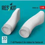 Reskit Rsu48-0623 1/48 F-4b Phantom Ii Air Intakes For Tamiya Kit 3d Printed