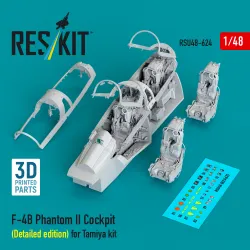 Reskit Rsu48-0624 1/48 F-4b Phantom Ii Cockpit Detailed Edition For Tamiya