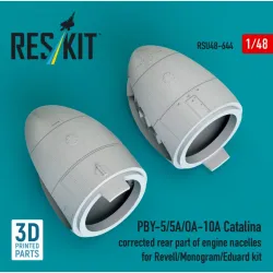 Reskit RSU48-0644 1/48 ​​PBY-5/5A/OA-10A Catalina corrected rear part of engine nacelles for Revell/Monogram/Eduard kit 3D Printed