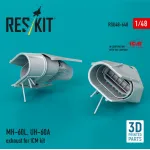 Reskit Rsu48-0648 1/48 Mh-60l Uh-60a Exhaust For Icm Kit 3d Printed