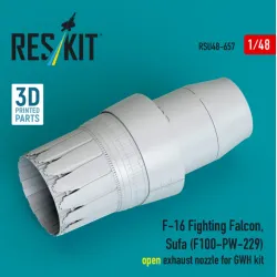 Reskit Rsu48-0657 1/48 F-16 Fighting Falcon Sufa F100-pw-229 Open Exhaust Nozzles For Gwh Kit 3d Printed