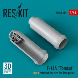 Reskit Rsu48-0389 1/48 F14a Tomcat Open Exhaust Nozzles For Tamiya Kit 3d Printed