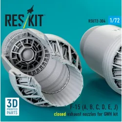 Reskit Rsu72-0304 1/72 F-15 A B C D E J Closed Exhaust Nozzles For Gwh Kit 3d Printed