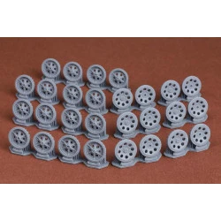 Sbs 3d032 1/35 Sd.kfz 251 Roadwheel Set With Hollowed Hubs Resin Model Kit