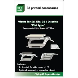 Sbs-3d044 1/35 Sd Kfz 251 D Series Visors Flat Type 3d Printed Resin