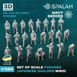Spalah 00553 1/350 Set Of Figures Japanese Sailors 69 Pcs 3d Printed Resin Kit