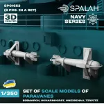 Spalah Sp01653 1/350 Paravanes For Bismark Scharnhorst Gneisenau Tirpitzv 8 Pcs