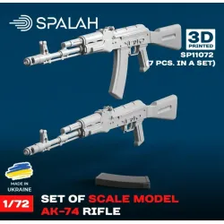 Spalah 11072 1/72 Set Of Scale Models Ak-74 Rifle 7 Pcs Resin Model