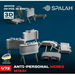 Spalah 11172 1/72 Set of scale models Anti-personnel mines М18А1 10 pcs Resin model