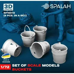 Spalah 15072 1/72 Set Of Scale Models Buckets 5 Pcs Resin Model
