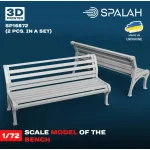Spalah 16872 1/72 Set Of Scale Models Benches 2 Psc Resin Model