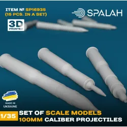 Spalah 16935 1/35 100-mm Caliber Projectiles 15 Pcs Set Of Scale Models