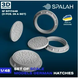Spalah 17448 1/48 German Hatches 3 Psc Set Of Scale Models