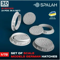 Spalah 17472 1/72 German Hatches 4 Psc Set Of Scale Models