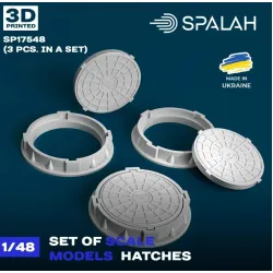 Spalah 17548 1/48 Hatches 3 Psc Set Of Scale Models