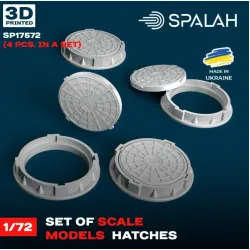 Spalah 17572 1/72 Hatches 4 Psc Set Of Scale Models