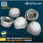 Spalah 23035 1/35 Set Of Scale Models Helmets With Cover 5 Pcs